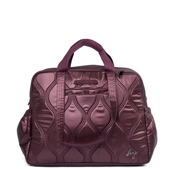 NWT Lug Aviator Carry-All Metallic Wine with matte luxe trim - Picture 1 of 10